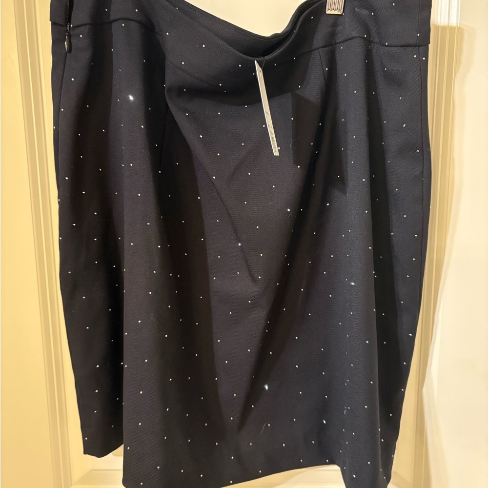 Nine West Midnight Blue Mini Skirt with Glitter Accents